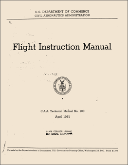 Graphic 1 - Cover - CAA Flight Instruction Manual - 1951